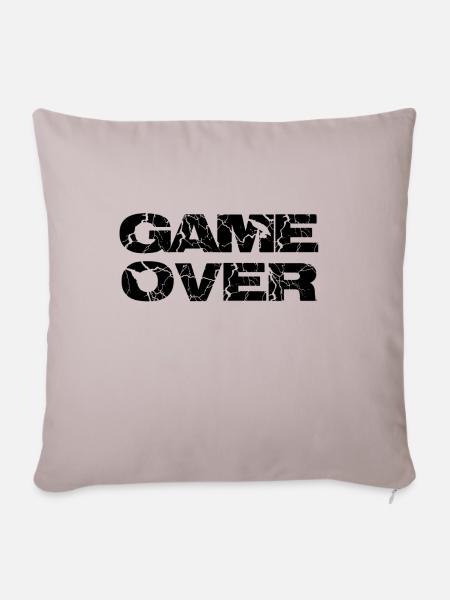 Game Over - Sofakissenbezug 45 x 45 cm - helles Taupe
