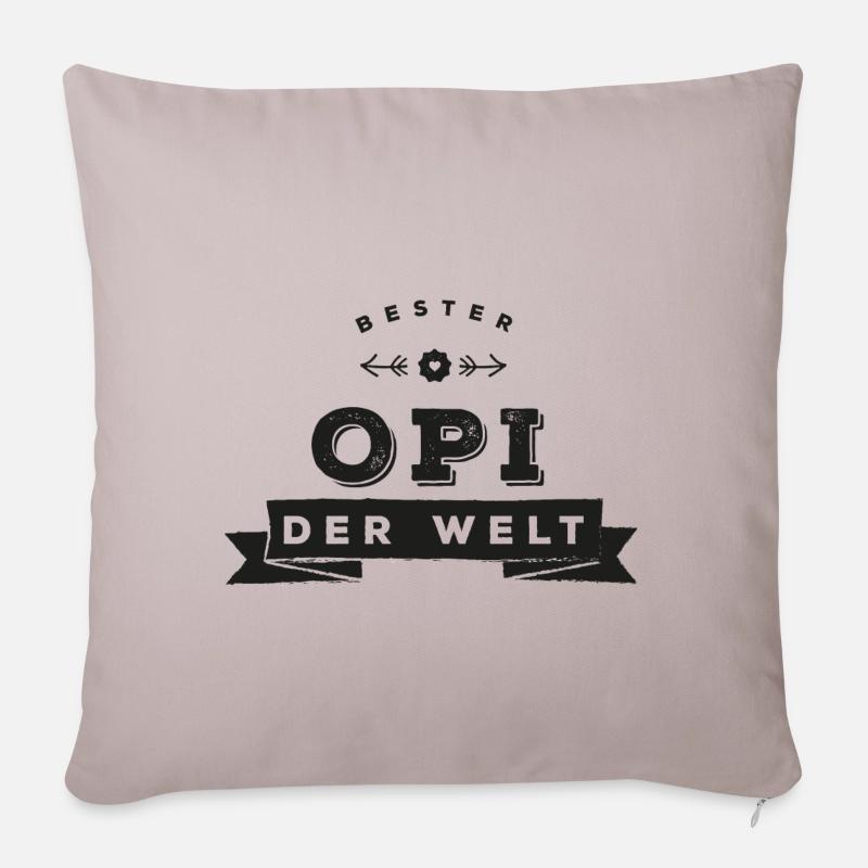 Bester Opi - Sofakissenbezug 45 x 45 cm - helles Taupe