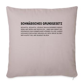 Schwäbisches Grundgesetz - Sofakissenbezug 45 x 45 cm - helles Taupe - Vorne