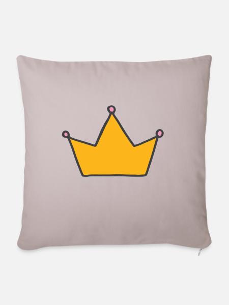 CROWN - Sofakissenbezug 45 x 45 cm - helles Taupe