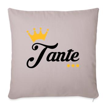 Aunt Aunty Tante Tata Baby Bébé Birth - Sofa pillowcase 17,3'' x 17,3'' (45 x 45 cm) - light taupe - Front
