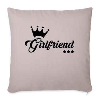 Love Lover Girlfriend Liebling Heart Schatz - Sofa pillowcase 17,3'' x 17,3'' (45 x 45 cm) - light taupe - Front