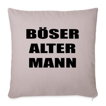 Böser Alter Mann - Sofakissenbezug 45 x 45 cm - helles Taupe - Vorne