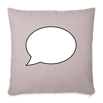 Bulle de parole vide - Housse de coussin décorative 45 x 45 cm - taupe clair - Devant