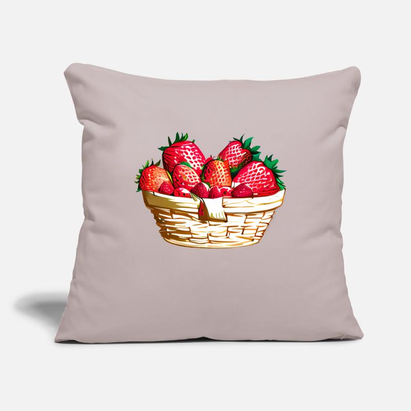 Erdbeeren Erdbeere Erdbeerkorb Sofakissenbezug 45 x 45 cm