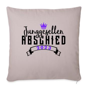 Junggesellenabschied 2023 - Sofakissenbezug 45 x 45 cm - helles Taupe - Vorne
