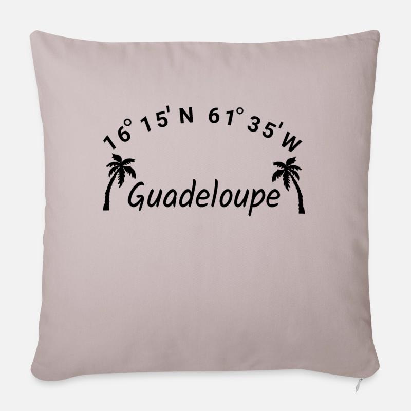 Guadeloupe Karibik Insel Urlaub Idee - Sofakissenbezug 45 x 45 cm - helles Taupe