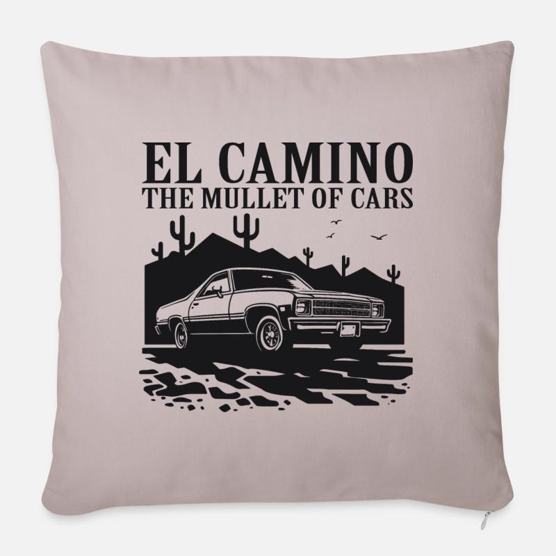 El Camino Le Mulet des Voitures - Housse de coussin décorative 45 x 45 cm - taupe clair