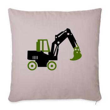 excavatrice - Housse de coussin décorative 45 x 45 cm - taupe clair - Devant