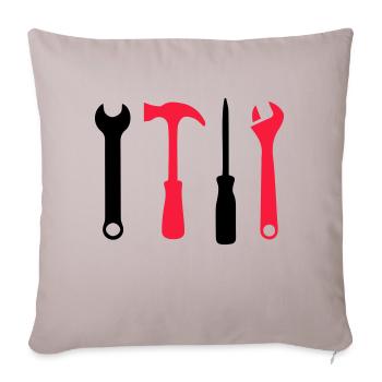 Tool Icons - Sofa pillowcase 17,3'' x 17,3'' (45 x 45 cm) - light taupe - Front