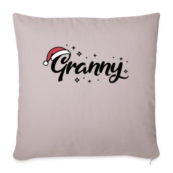 Christmas Hat Granny Grandma - Sofa pillowcase 17,3'' x 17,3'' (45 x 45 cm) - light taupe - Front