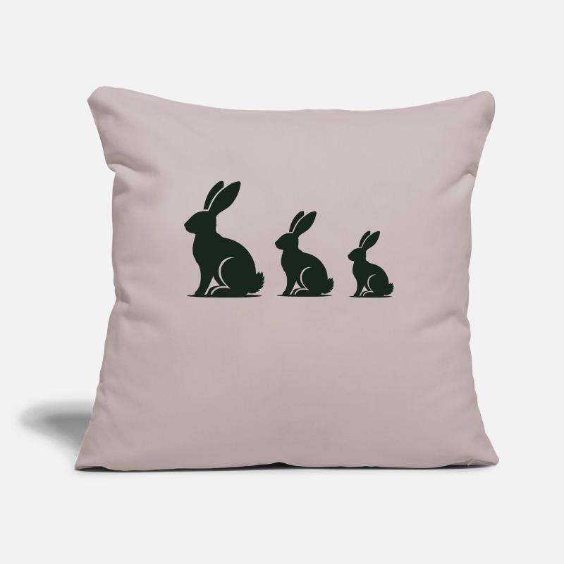 Rabbit rabbit rabbit Sofa pillowcase 17,3'' x 17,3'' (45 x 45 cm)