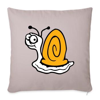 Snail anxious unsure looking back cute - Sofa pillowcase 17,3'' x 17,3'' (45 x 45 cm) - light taupe - Front