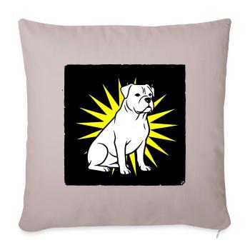Cool Dog in Punk Rock & Pop Art Style - Sofa pillowcase 17,3'' x 17,3'' (45 x 45 cm) - light taupe - Front