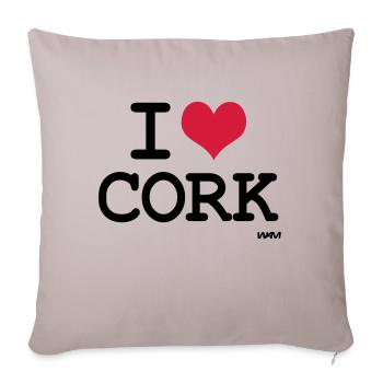 i love cork by wam - Sofa pillowcase 17,3'' x 17,3'' (45 x 45 cm) - light taupe - Front