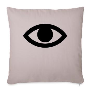 Oeil (vectoriel) - Housse de coussin décorative 45 x 45 cm - taupe clair - Devant