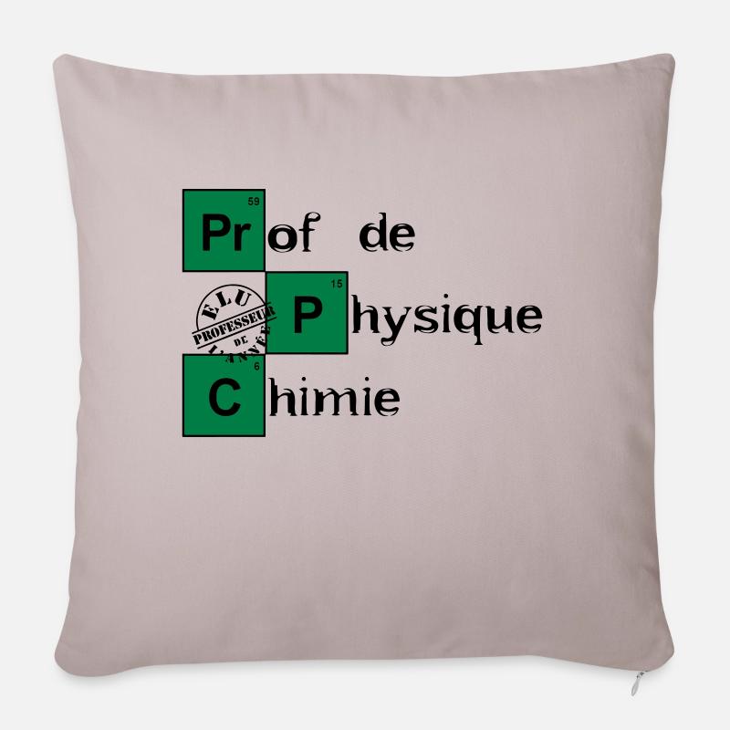 Elu prof de l'année - Physique Chimie - Housse de coussin décorative 45 x 45 cm - taupe clair