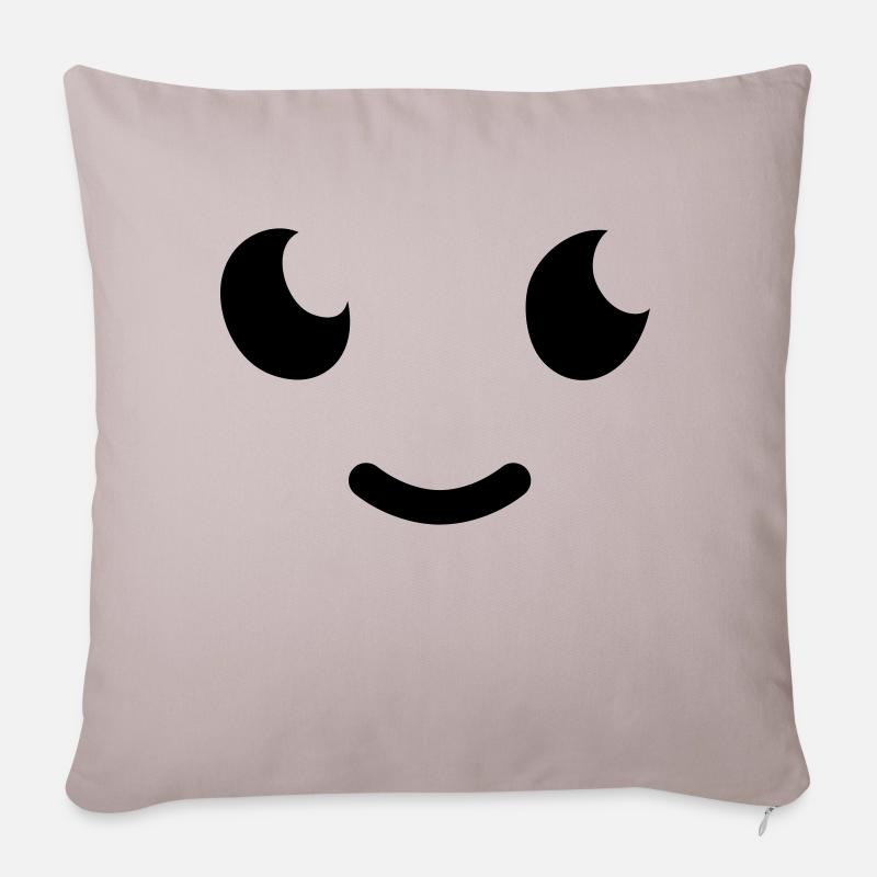 Les yeux doux - Housse de coussin décorative 45 x 45 cm - taupe clair
