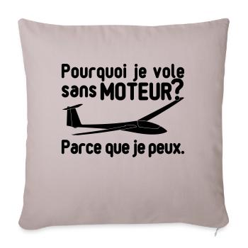 vol à voile sans moteur Geschenk - Sofakissenbezug 45 x 45 cm - helles Taupe - Vorne