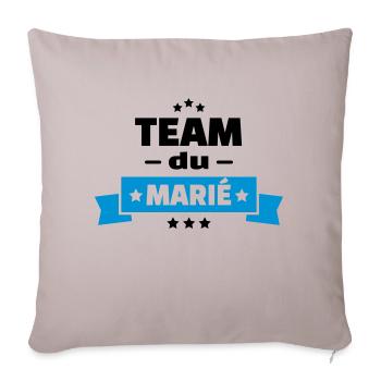 team du marié (vers.15) - Housse de coussin décorative 45 x 45 cm - taupe clair - Devant