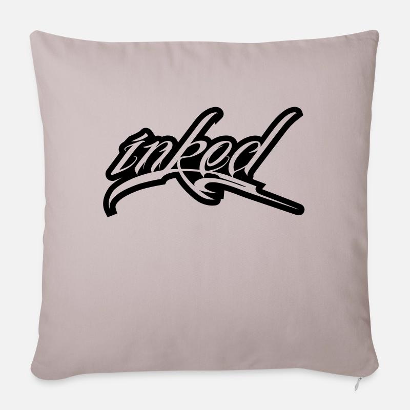 inked - Housse de coussin décorative 45 x 45 cm - taupe clair