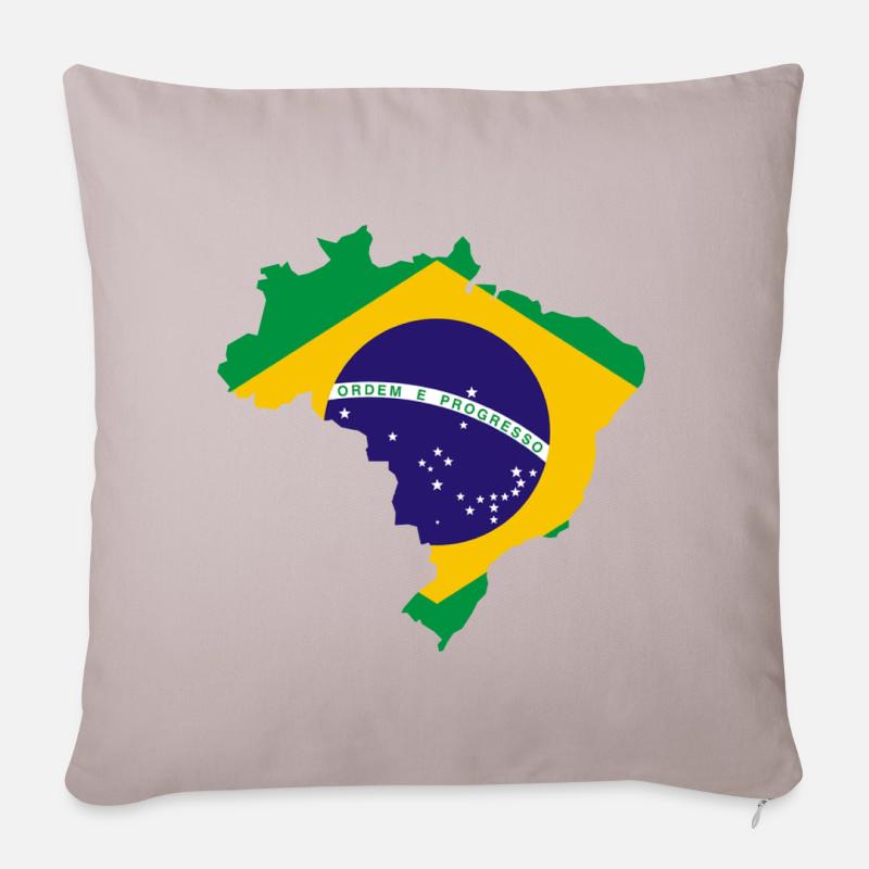 BRASILIEN - Sofakissenbezug 45 x 45 cm - helles Taupe