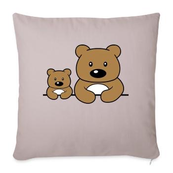 child young baby dad mom family 2 friends team - Sofa pillowcase 17,3'' x 17,3'' (45 x 45 cm) - light taupe - Front