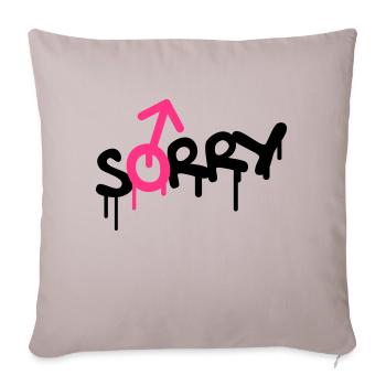 Sorry Gay - Sofa pillowcase 17,3'' x 17,3'' (45 x 45 cm) - light taupe - Front