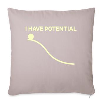 puissance potentielle physique physicien blague cadeau - Housse de coussin décorative 45 x 45 cm - taupe clair - Devant