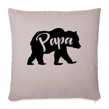 Papa Père Bear - Housse de coussin décorative 45 x 45 cm - taupe clair - Devant