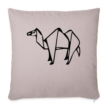 kamel_origami_01 - Sofa pillowcase 17,3'' x 17,3'' (45 x 45 cm) - light taupe - Front