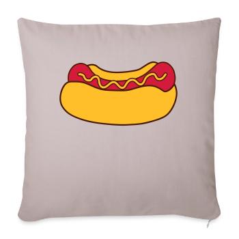 Hot Dog Wurst - Sofakissenbezug 45 x 45 cm - helles Taupe - Vorne