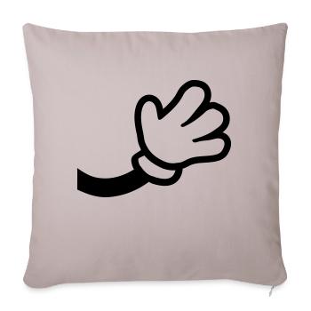 Geste de la main comique - Housse de coussin décorative 45 x 45 cm - taupe clair - Devant