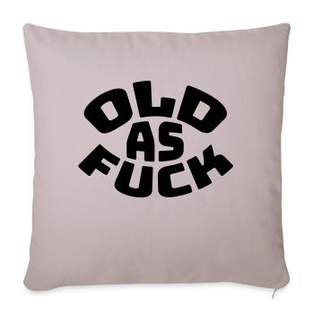 ancien logo de texte AF - Housse de coussin décorative 45 x 45 cm - taupe clair - Devant