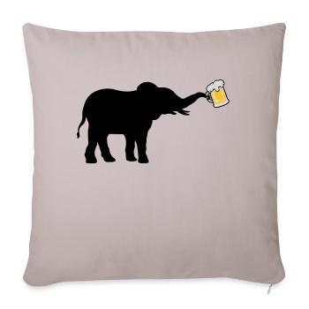 Bier Krug Elefant cool - Sofakissenbezug 45 x 45 cm - helles Taupe - Vorne