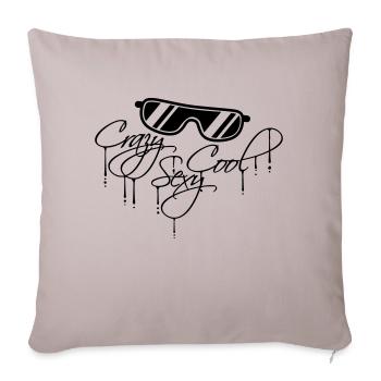crazy sexy cool Design - Sofakissenbezug 45 x 45 cm - helles Taupe - Vorne