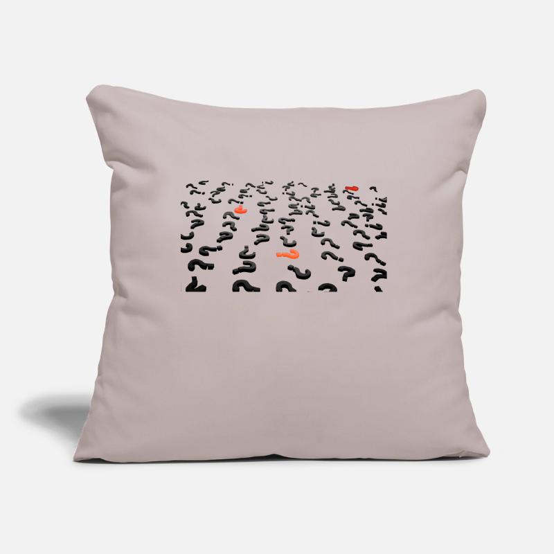 Fragezeichen/Point d’interrogation Housse de coussin décorative 45 x 45 cm