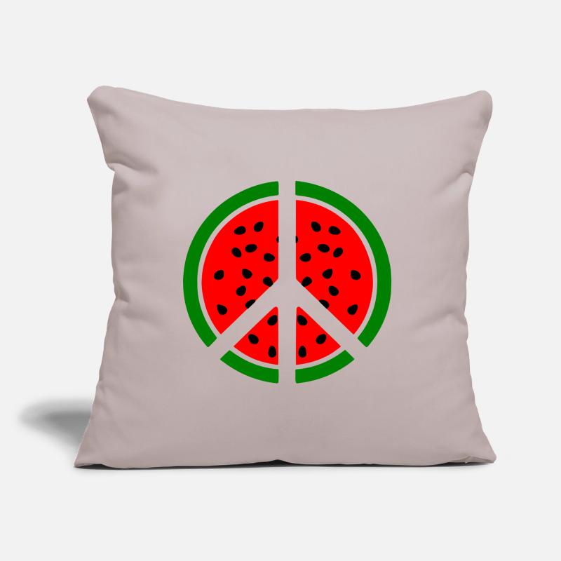 Symbole de paix pastèque Housse de coussin décorative 45 x 45 cm