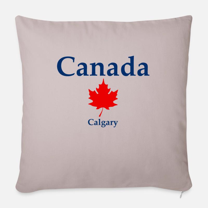 Calgary - Alberta - Canada - Kanada - Sofakissenbezug 45 x 45 cm - helles Taupe