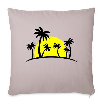 Palmiers de plage 2 - Housse de coussin décorative 45 x 45 cm - taupe clair - Devant