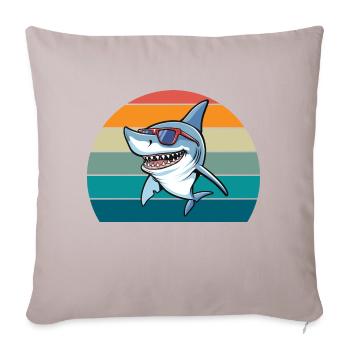 Shark Retro - Sofa pillowcase 17,3'' x 17,3'' (45 x 45 cm) - light taupe - Front
