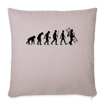 Evolution Schornsteinfeger - Sofakissenbezug 45 x 45 cm - helles Taupe - Vorne