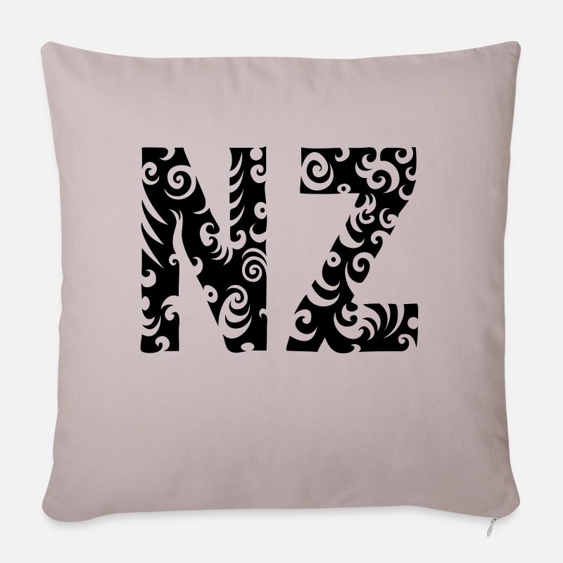 NZ - Neuseeland Maori - Sofakissenbezug 45 x 45 cm - helles Taupe