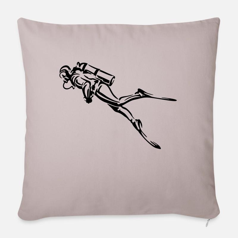 diving - Sofakissenbezug 45 x 45 cm - helles Taupe