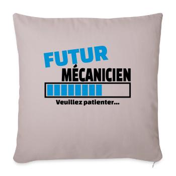 futur mécanicien - Housse de coussin décorative 45 x 45 cm - taupe clair - Devant