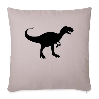 dinosaurier_rex_f1 - Housse de coussin décorative 45 x 45 cm - taupe clair - Devant