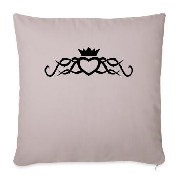 Tribal Heart with Thorns - Sofa pillowcase 17,3'' x 17,3'' (45 x 45 cm) - light taupe - Front