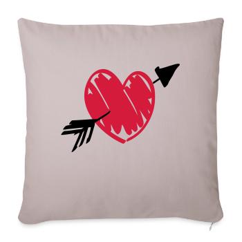 i love you - Housse de coussin décorative 45 x 45 cm - taupe clair - Devant