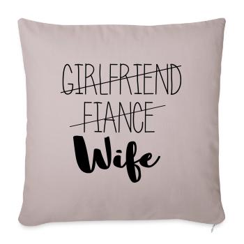 Girlfriend Fiance Wife / girlfriend fiance wife - Sofa pillowcase 17,3'' x 17,3'' (45 x 45 cm) - light taupe - Front