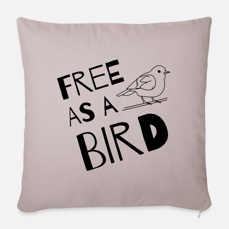 Free as a Bird - Sofakissenbezug 45 x 45 cm - helles Taupe